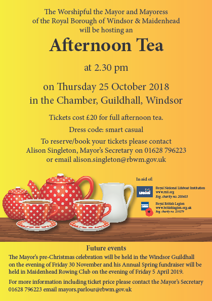 Mayor's Afternoon Tea 25th October 2018