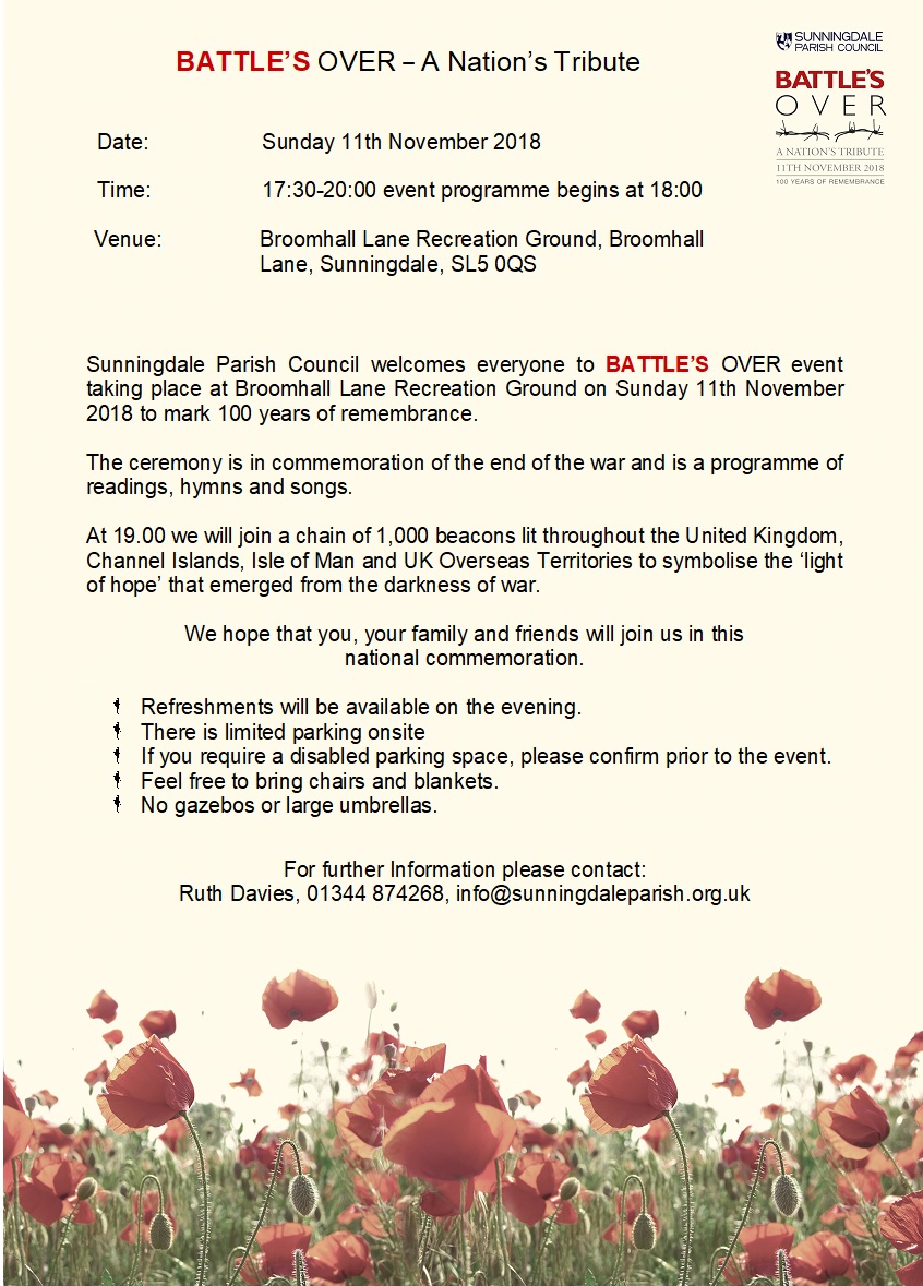 Battle's Over 11th November Sunningdale Parish Council