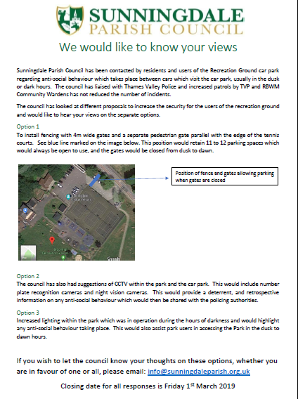 Request for public views on security measures at the Recreation Ground
